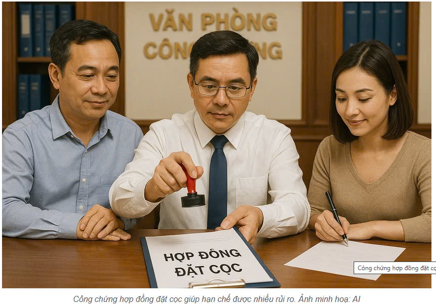 Có nên công chứng hợp đồng đặt cọc khi mua bán nhà đất?