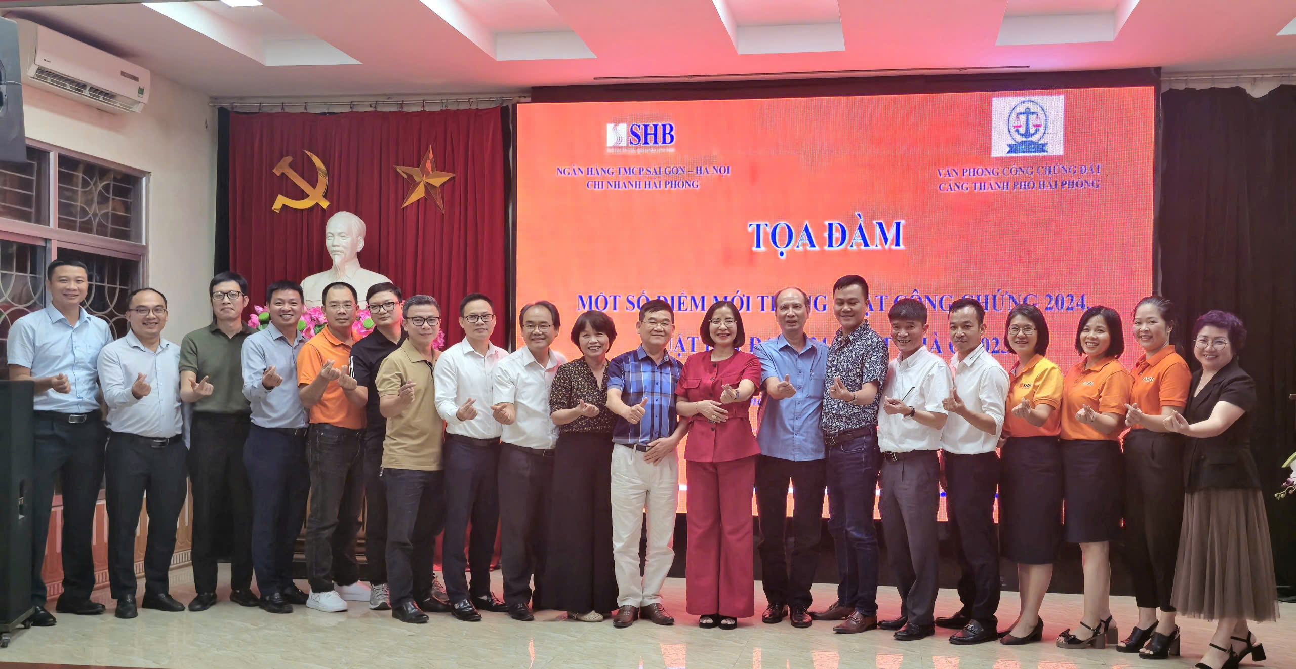 Tọa đàm nghiệp vụ giữa Văn phòng Công Chứng Đất Cảng và ngân hàng SHB - chi nhánh Hải Phòng